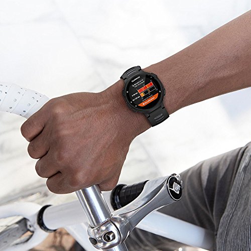 NotoCity Black-Grey Silicone Sport Watch Band Compatible with Forerunner 220/230/235/620/630/735XT & Approach S20/S5/S6
