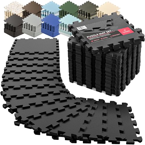 Interlocking Foam Gym Mats Set - 18 Pieces, 12.6"x12.6"