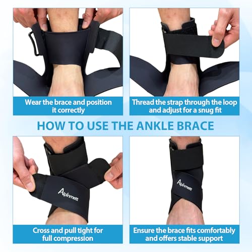 Ankle Brace with Stabilizers for Men & Women - 1 Pack