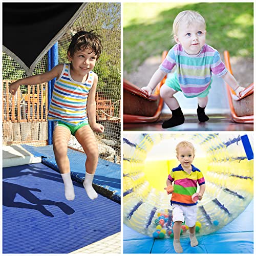 Toddler Socks with Grippers for Boys Girls 15 Pairs - Black/Grey, 5-7 Years