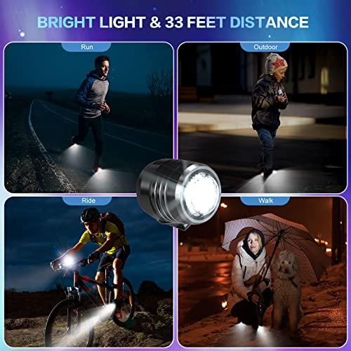 Rechargeable LED Shoe Headlights - 2 Pack Clip-On Clog Flashlights