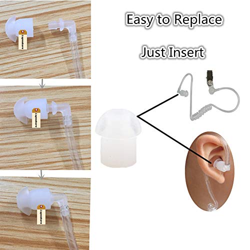 Replacement Mushroom Earbuds - Soft Silicone Tips, Pack of 10