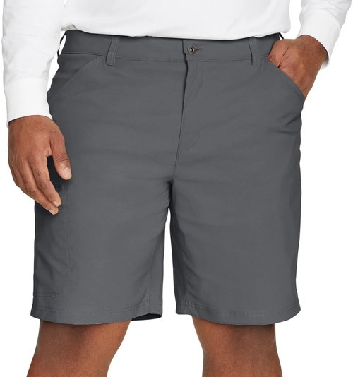 Eddie Bauer Men’s UPF 50+ Classic Fit Stretch Lightweight Tech Short (Gray, 36)