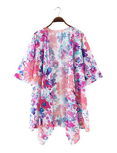 Chiffon Kimono Beach Cover-Up for Women - Floral Print