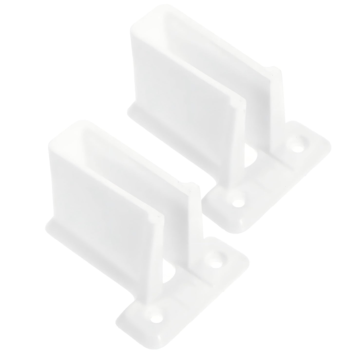 Auaurly 10 PCS Wire Shelf End Bracket for Shelves Closet Wall Mount White Plastic Wire Shelf Support Bracket MP7016 Holder with Installation Fasteners,1/2 Inch Length