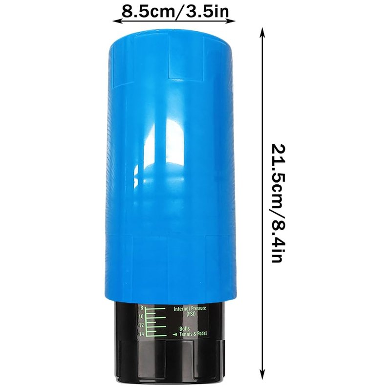 Tennis Ball Keeper-Tennis Ball Pressurizer and Storage Box, 14 PSI, Restores 3 Tennis Balls to Like-New Bounce, Blue