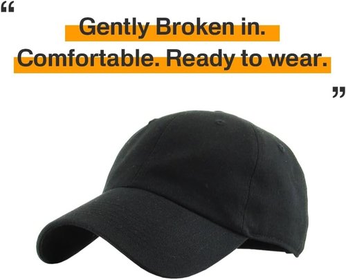 KBETHOS Classic Unisex Baseball Cap - Adjustable Cotton Low Crown Dad Hat in Plain Design