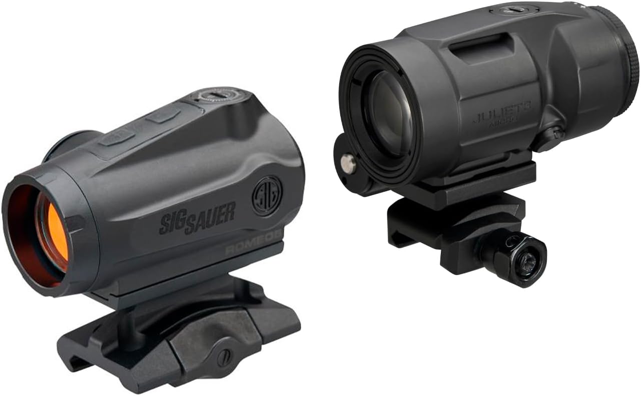 SIG SAUER ROMEO5 Gen II Red Dot Sight with 3x22mm JULIET3-Micro Magnifier | Durable Waterproof Shooting Optic Kit