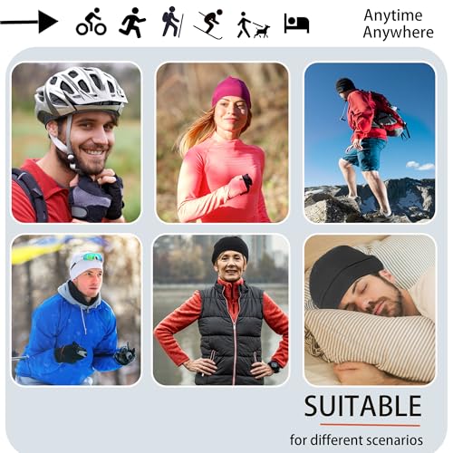 100% Cotton Skull Caps Beanie Sleep Hats - Pink & Light Purple