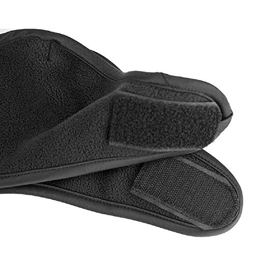 Thermal Fleece Half Balaclava Face Mask - Windproof Ear Warmer - Black