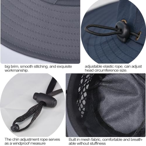UPF50+ Wide Brim Sun Hat for Men & Women - UV Protection Bucket Hat