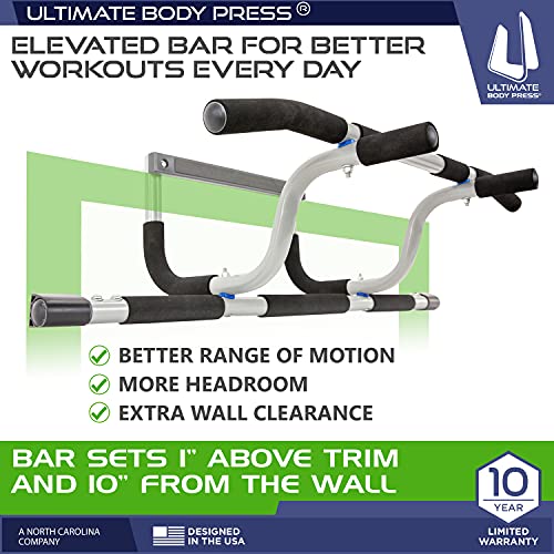 XL Doorway Pull Up Bar with Elevated Bar & Adjustable Width