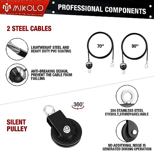 Dual Cable Pulley System with Upgraded Loading Pin - Home Gym Equipment