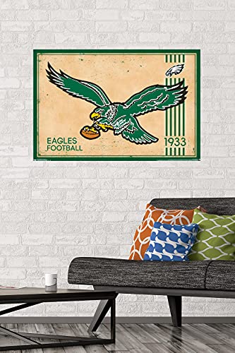 Philadelphia Eagles Retro Logo Wall Poster - Unframed 22.4" x 34"