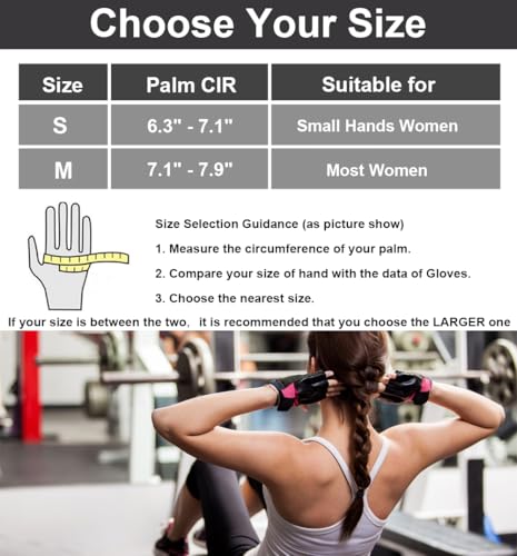 Weightlifting Gloves for Women - Anti-Slip Breathable - Small