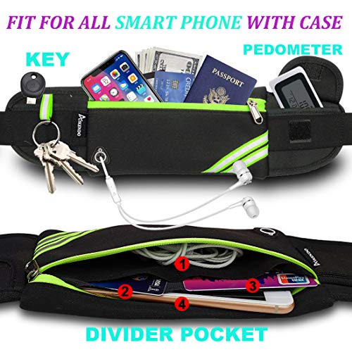 Slim Running Belt Fanny Pack - Black Waist Pack for Hiking & Workouts