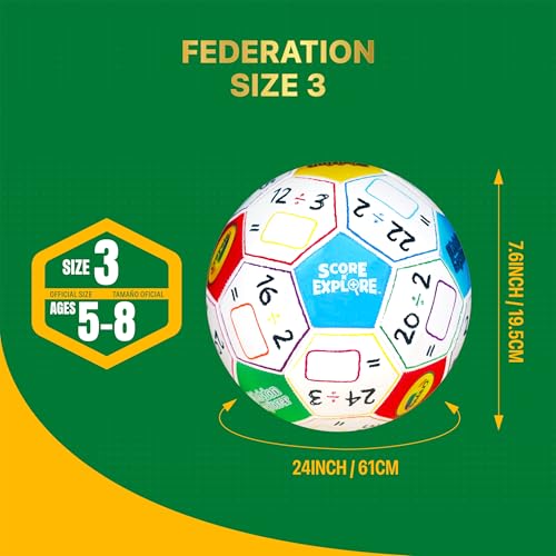 Soccer Ball - Size 3 - Durable Kids Division Box Design