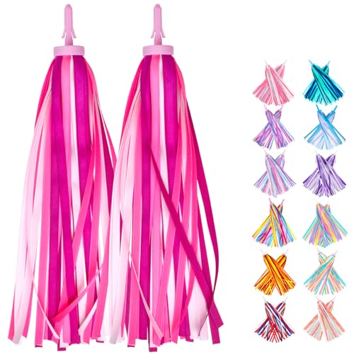 Bike Streamers for Kids - Pink Tassels for Bicycles & Scooters