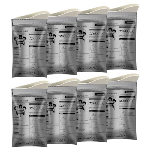 Disposable Urine Bags - 8 Pack Gray, Portable Pee Bags for Travel