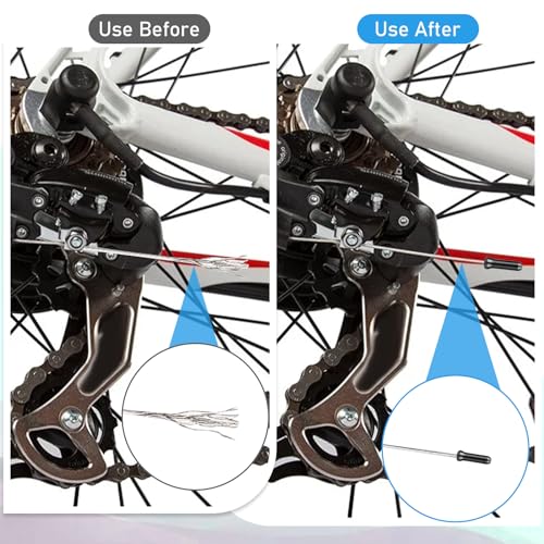 50pcs Colorful Bike Cable End Caps - Durable Aluminum Tips