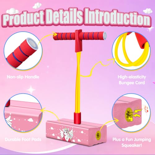 Foam Unicorn Pogo Jumper for Kids Ages 3+ - Outdoor Fun