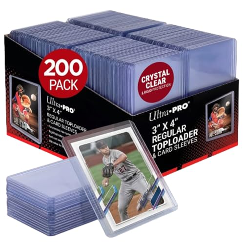 Clear Toploaders & Card Sleeves Bundle - 200 Pack for Trading Cards