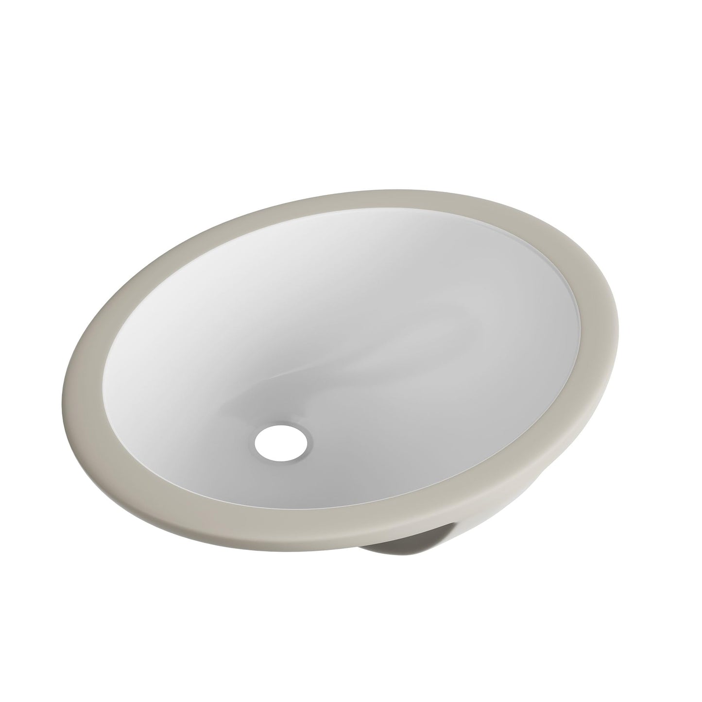 SmartSylva Undermount Bathroom Sink Oval, 14.75” x 11.5” (Interior Size) Oval Porcelain Ceramic Undermount Bathroom Vanity Vessel Sink with Overflow, White