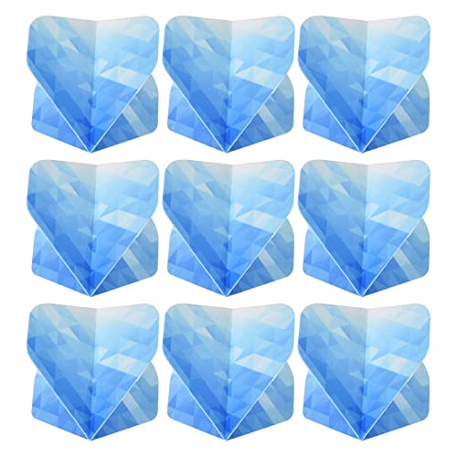Dart Flights - Geometric Style PET Replacement Parts - Blue, White