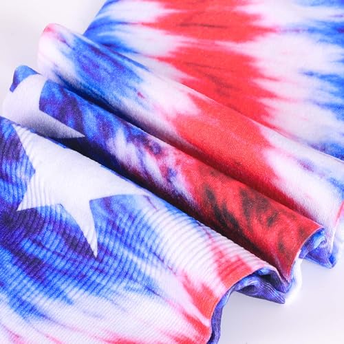 Cooling Arm Sleeves with Thumb Holes - Tie Dye Flag