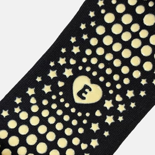 Cute Pilates Grip Socks for Women - Ruffle Non-Slip Barre Socks - Milk Tea Heart
