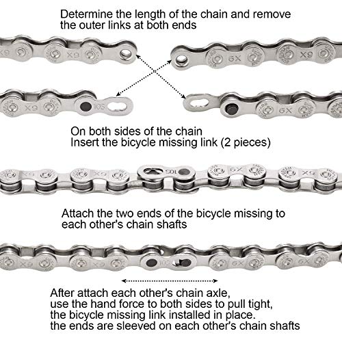 Bicycle Missing Chain Links - 10 Pairs for 6-8 Speed Chains