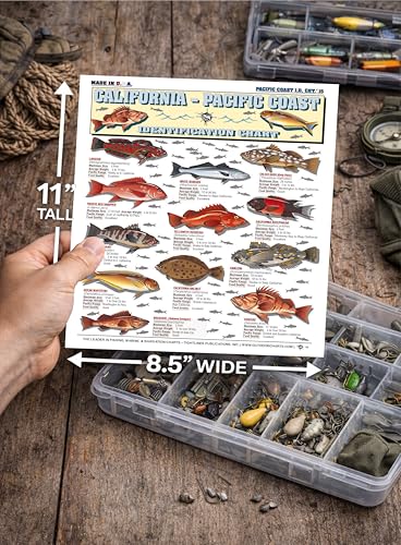Waterproof Saltwater Fish Identification Chart - Pacific Coast Guide