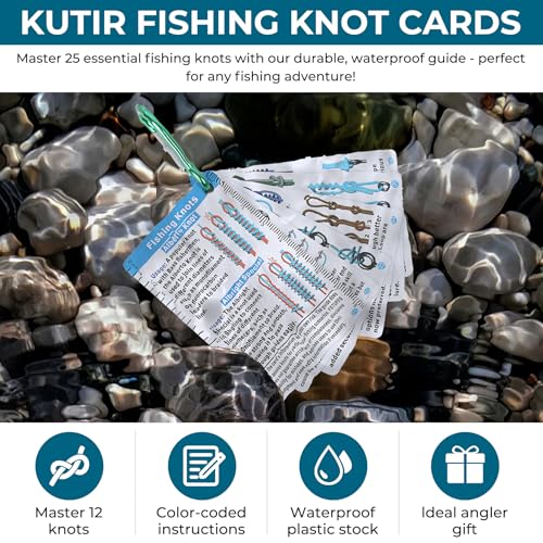 Fishing Knot Cards - Waterproof Pocket Guide & Knot Tool