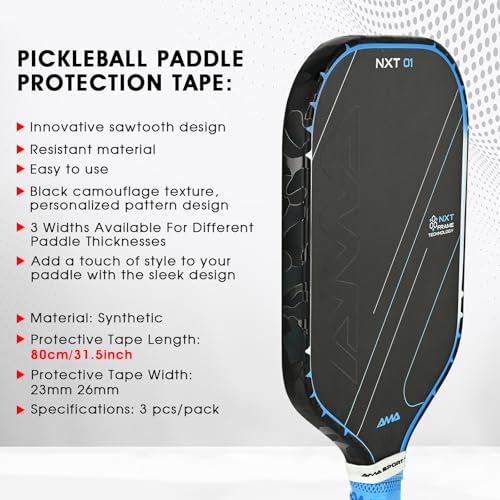 PICKLETECH Pickleball Paddle Protection Tape - Head Edge Guard Racket