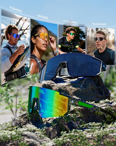 Polarized Sports Sunglasses with UV400 Protection for Outdoor Activities