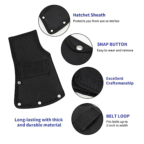 Hatchet Head Sheath Holster - Black Oxford for 1.25Lb Axe