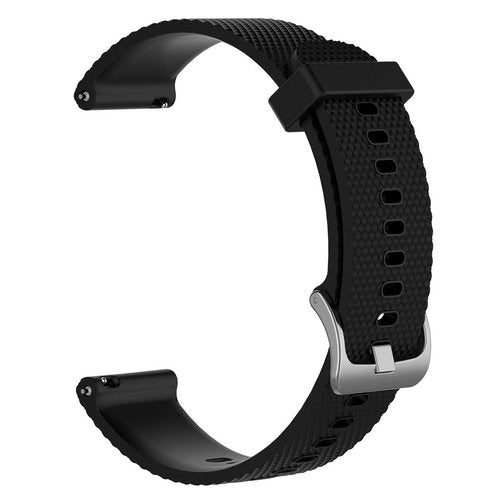 AWADUO For POLAR IGNITE Replacement Band, 20mm Replacement Silicone Wrist Band Strap For POLAR IGNITE and Garmin Vivoactive 3(Silicone Black)