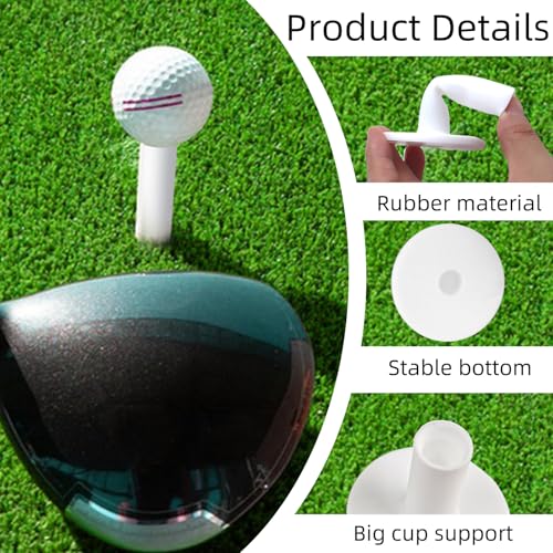 Rubber Golf Tees Set - 5 Sizes for Driving Range & Simulator