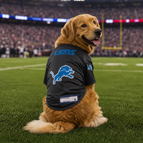 Detroit Lions Stretch Pet Jersey - Team Color, Small Size