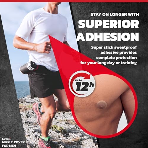 Men's Nipple Covers - Waterproof, Sweatproof Adhesive Tape
