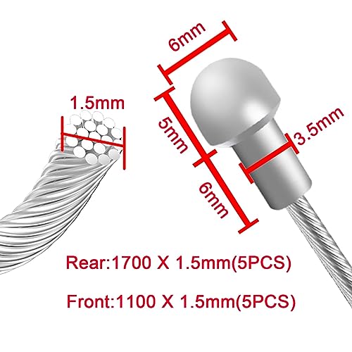 10PCS Bicycle Brake & Shift Cable Set for Road Bikes