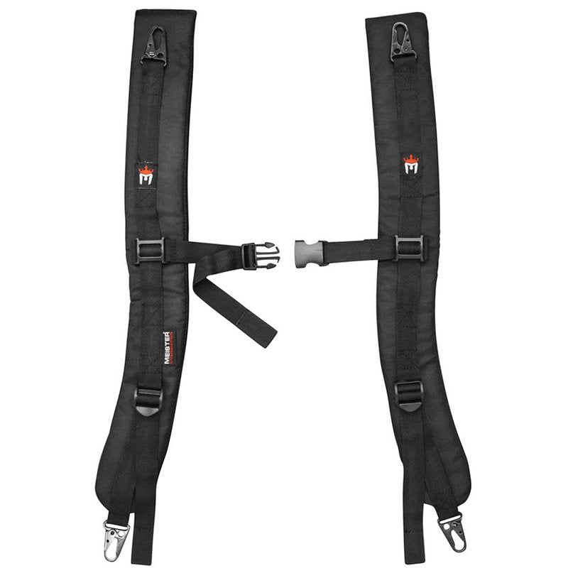Meister Backpack Straps for 50lb Elite Fitness Sandbag - Weight Rucksack Attachment - Black