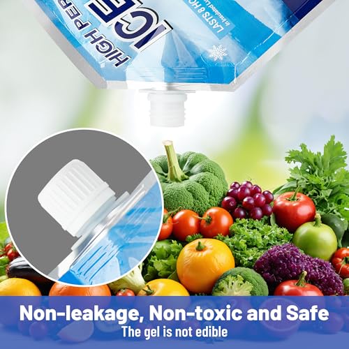 Reusable Ice Packs for Coolers and Lunch Boxes - 4 Pack Medium