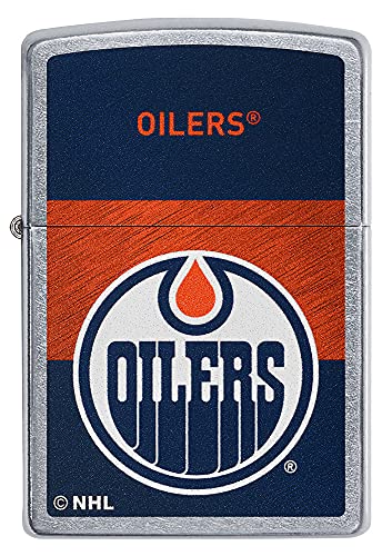Edmonton Oilers Zippo Pocket Lighter - Street Chrome