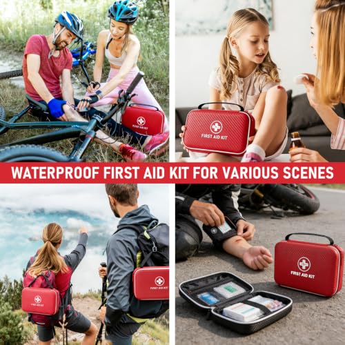 Emergency First Aid Kit Empty with Smart Compartments - 2 Pack, Waterproof EVA Case for Home, Travel, Camping