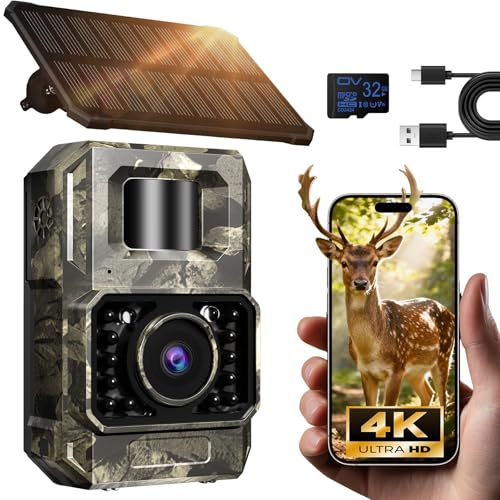 4K 64MP Solar WiFi Trail Camera with Night Vision - PH960W-1