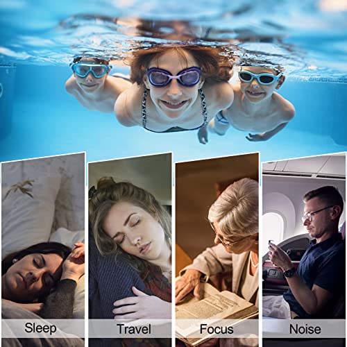 Reusable Silicone Swimming Ear Plugs - 3 Pairs for Comfort & Fit