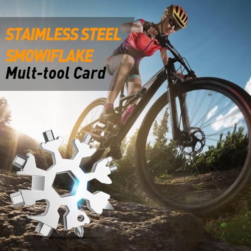 Hinshark 18-in-1 Snowflake Multitool – Black & Silver, Keychain Handy Tool