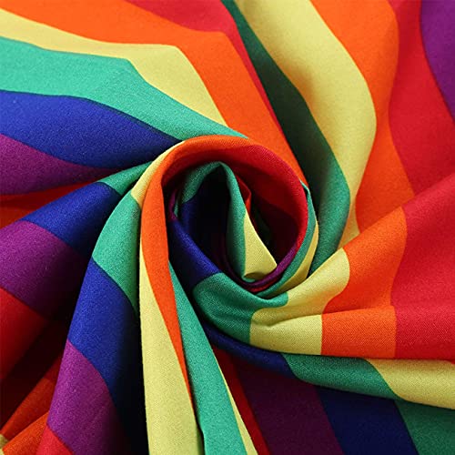 Rainbow Bandanas for Dogs - 2 Pack Cotton Handkerchiefs
