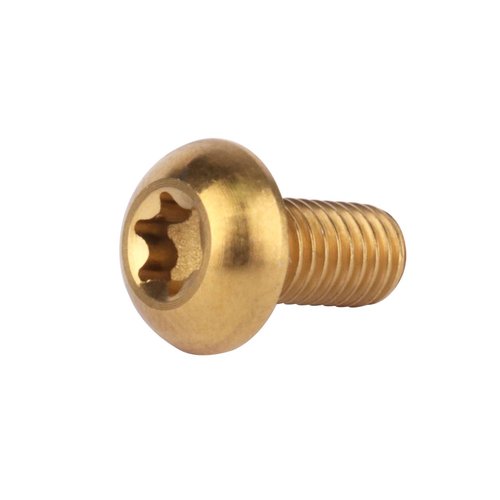 UHDFBDHF 6PCS Titanium Bike Screw M5x10mm Bicycle Disc Brakes Rotor Bolts Torx T25 Head (Gold)